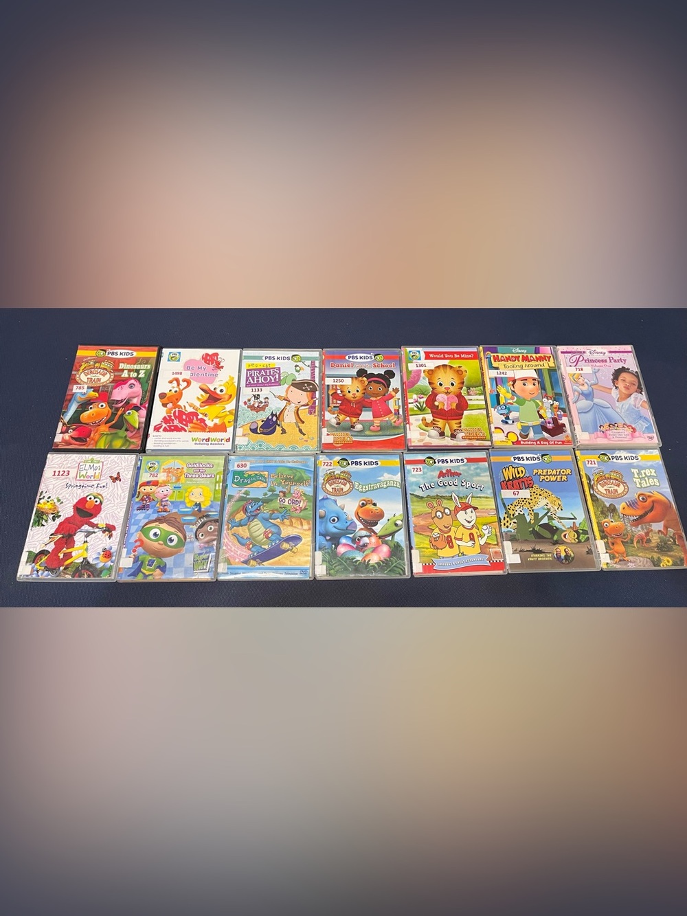 PBS DVD Lot 14 DVD's. Daniel Tiger Elmo Dragon Tales Handy Manny Arthur and more